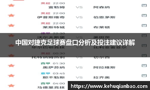 中国对捷克足球赛盘口分析及投注建议详解